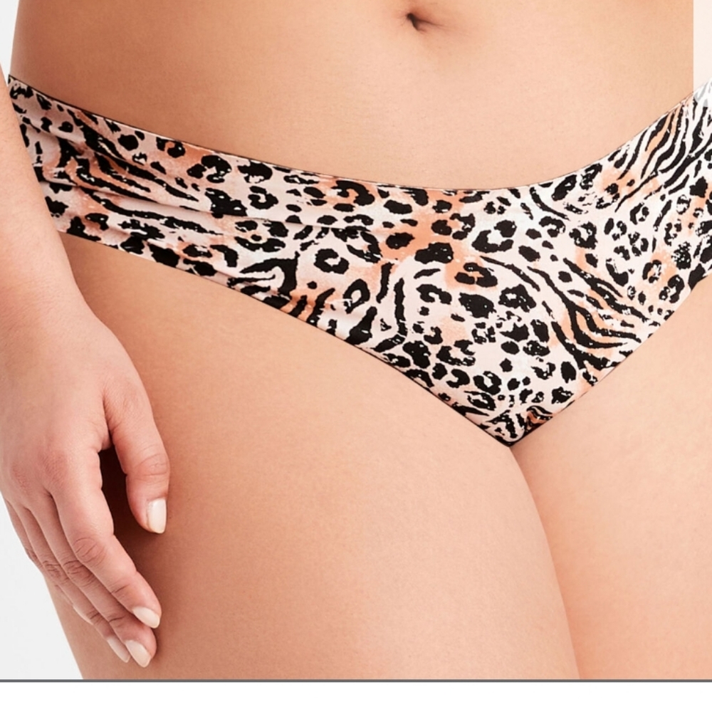 NWT Ashley Stewart Brown Animal Print Plus-Size Panties Size 26/28